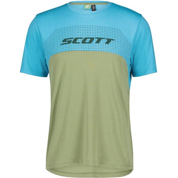 Scott Trail Flow Dri Korte Mouwen Fietsshirt Groen L Man