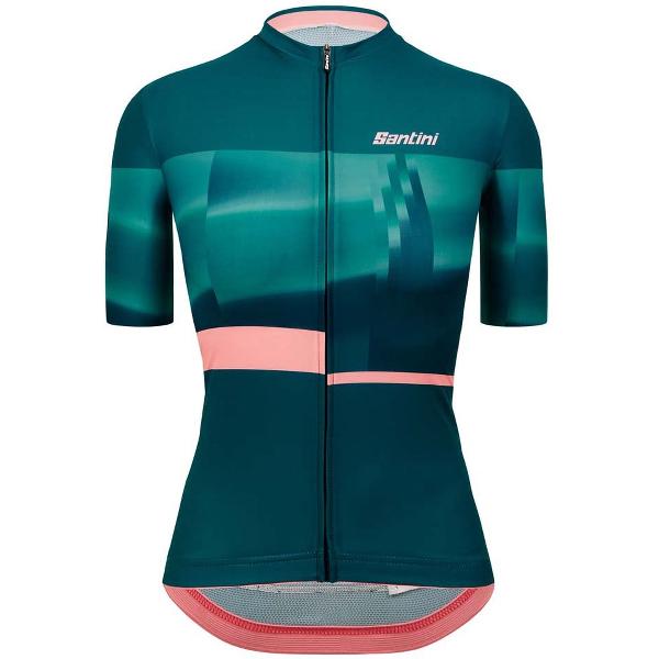 Santini Mirage Korte Mouwen Fietsshirt Groen XS Vrouw