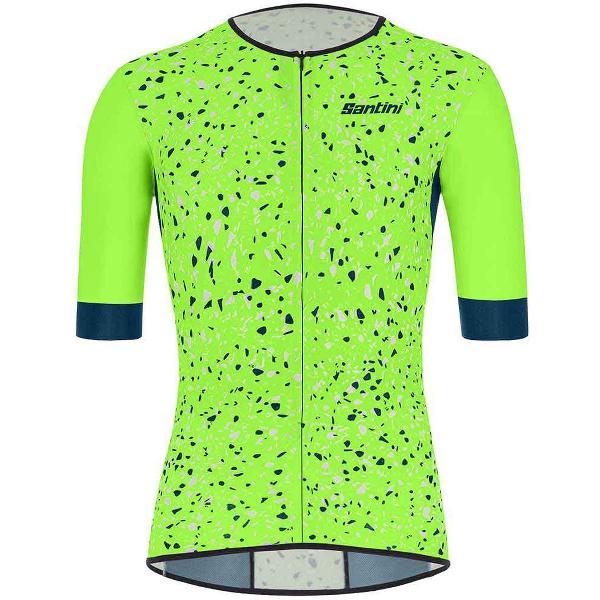 Santini Sleek Pietra Korte Mouwen Fietsshirt Groen S Man