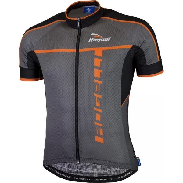 Rogelli Wielershirt KM Umbria2.0 Grijs/Zwart/Oranje M