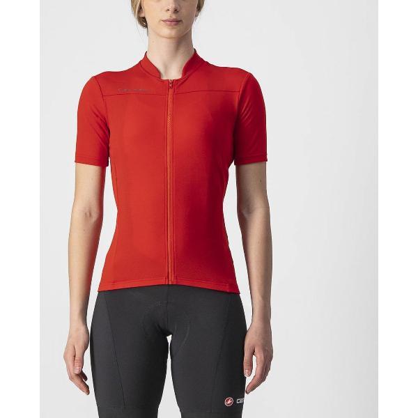 Castelli Fietsshirt Dames Zwart Rood - CA Anima 3 Jersey Light Black/Red - L