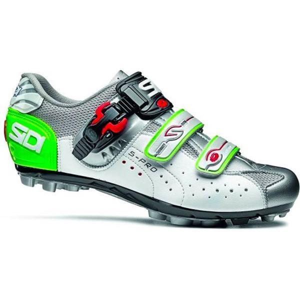 Sidi Scarpe Eagle 5-Pro - Mountainbikeschoenen - Steel Wit Zilver Groen - Maat 45