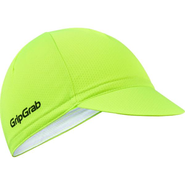 GripGrab - Lightweight Zomer Fietspet Mesh Cycling Cap Retro Fietsmuts - Geel Hi-Vis - Unisex - Maat M/L