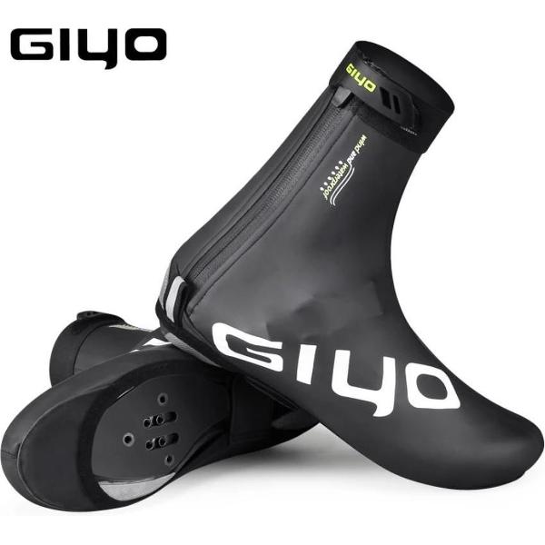 Giyo overschoenen - Maat 46/47 (XXL) - 1 paar - Mountainbike - Wielrennen - Zwart - Wind en waterdicht - Waterproof - Regen - Vorst