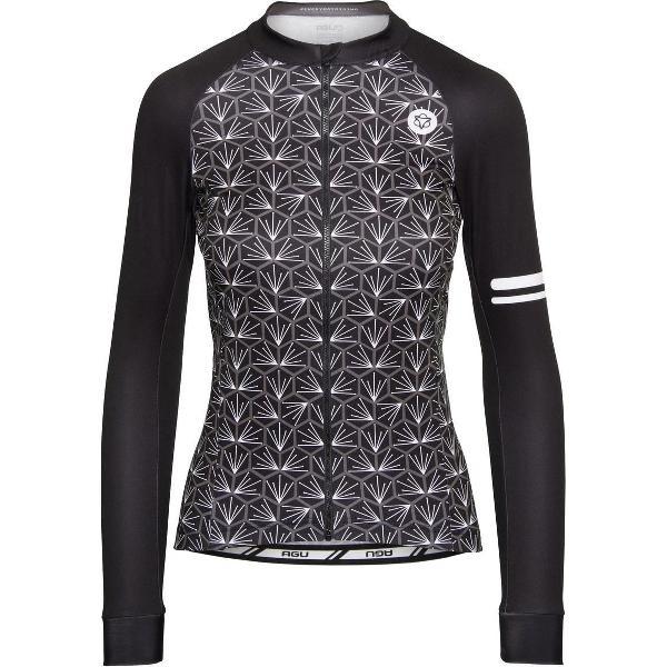 AGU Tile Fietsshirt Lange Mouwen Trend Dames - Zwart - S