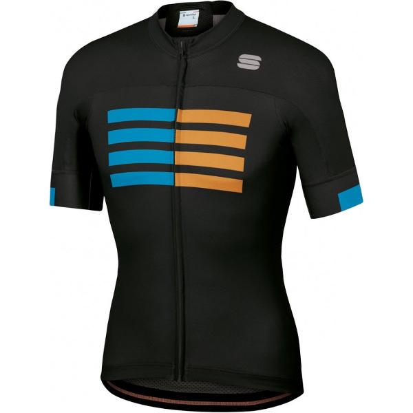 Sportful Fietsshirt Korte mouwen voor Heren Zwart Blauw - SF Wire Jersey-Black Blue A Gold - XL