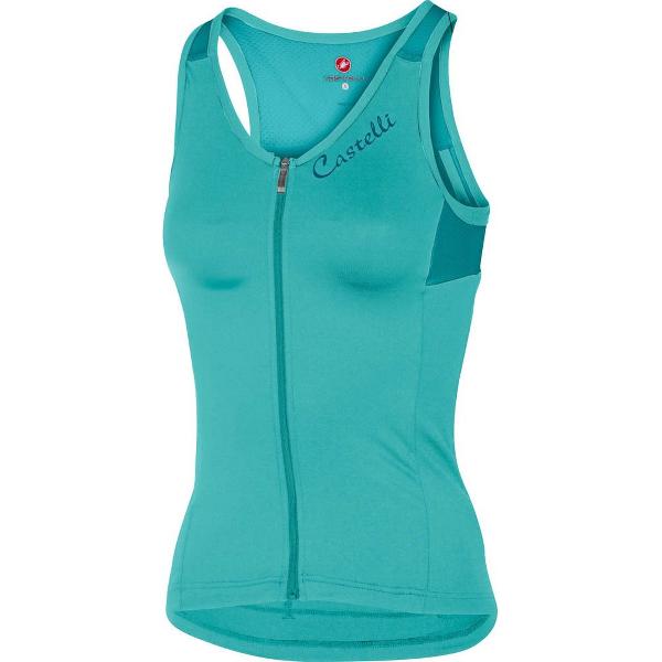 Castelli Fietsshirt Dames Turquoise Blauw - CA Solare Top Light Turq M Blue - S