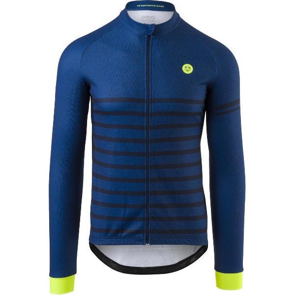 AGU Melange Fietsshirt Lange Mouwen Essential Heren - Blauw - XXL