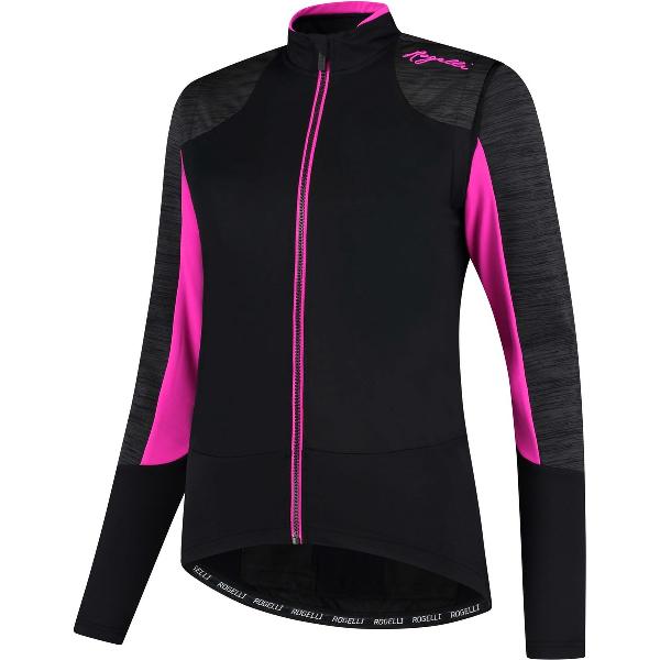 Rogelli Glory Fietsjack Winter - Dames - Zwart, Grijs, Roze - Maat L