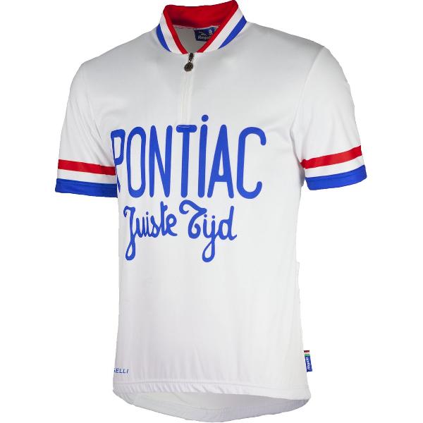 Rogelli Pontiac Fietsshirt - Korte Mouwen - Heren - Wit - Maat L