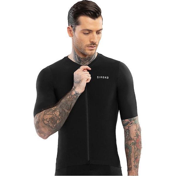 SIROKO SRX Pro High Tech Korte Mouwen Fietsshirt Heren - Black - L