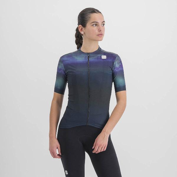 Sportful Flow Supergiara Jersey Met Korte Mouwen Blauw L Vrouw