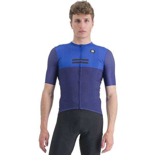 Sportful Maglia Ciclo Jersey Met Korte Mouwen Blauw M Man