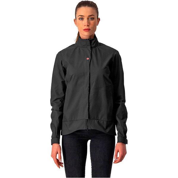 Castelli Casual regenjack Dames Zwart - COMMUTER W REFLEX JACKET LIGHT BLACK - M