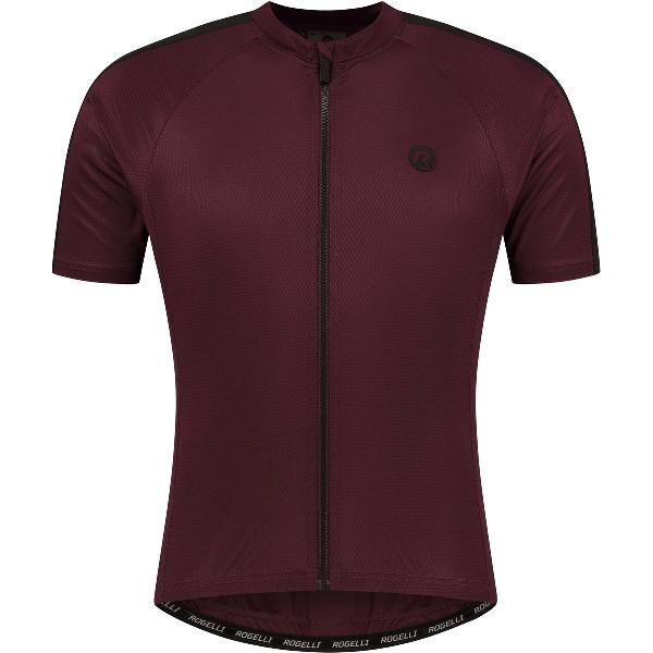 Rogelli Explore Fietsshirt - Korte Mouwen - Heren - Bordeaux, Zwart - Maat XL