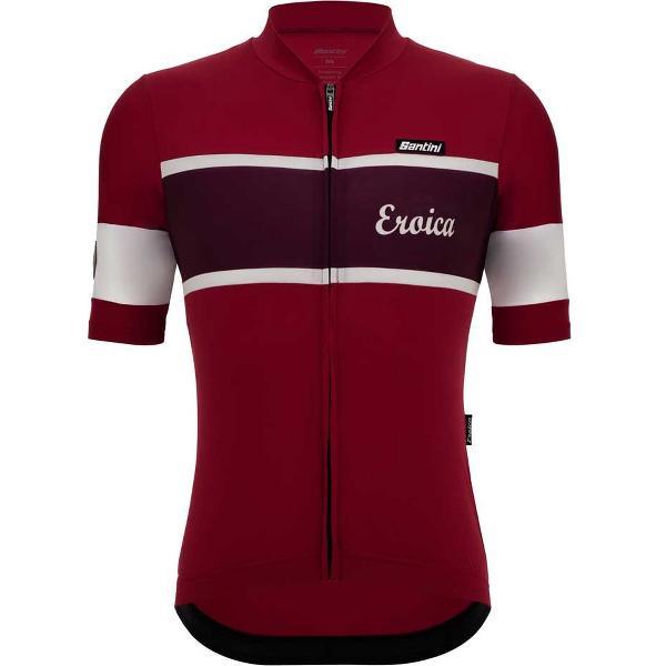 Santini Eroica Jersey Met Korte Mouwen Rood M Man