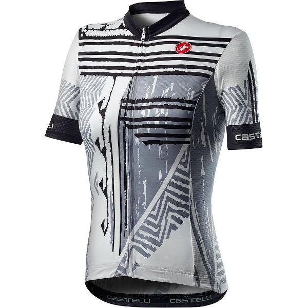 Castelli Fietsshirt korte mouwen Dames Zwart Wit - ASTRATTA JERSEY BLACK-WHITE - XL