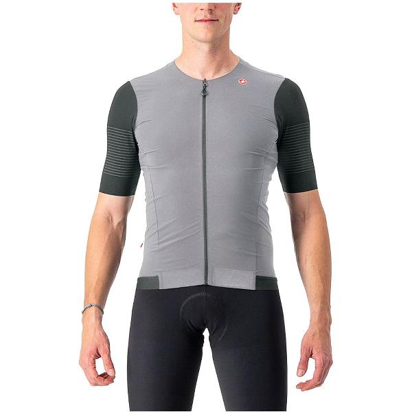 Castelli Premio Jersey Met Korte Mouwen Grijs L Man