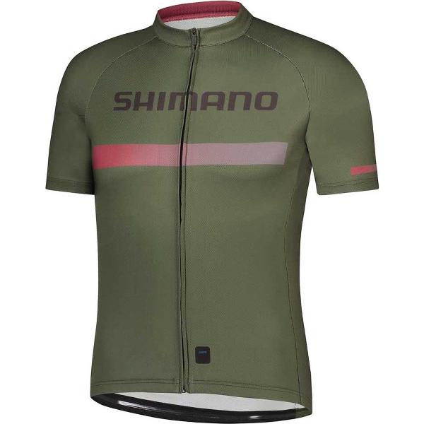 Shimano Logo Jersey Met Korte Mouwen Groen M Man