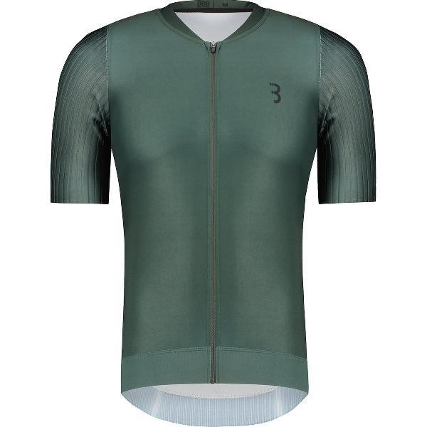 BBB Cycling AeroTech Fietsshirt Heren - Korte Mouwen - Aerodynamisch Wielrenshirt - Olijf Groen - Maat XXL - BBW-406