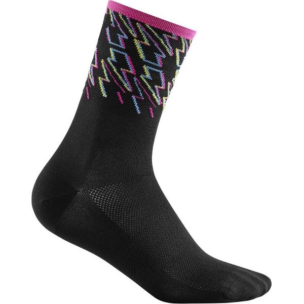 CUBE High Cut Blackline Sportsokken - Fietssokken - Klimaat regulerend - Zwart/Roze - Maat 36-39