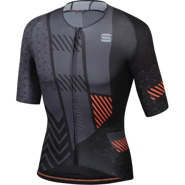 Sportful Fietsshirt Korte mouwen voor Heren Zwart Grijs - SF Bomber Jersey-Black Anthracite - 2XL