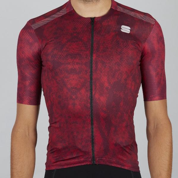 Sportful Fietsshirt korte mouwen Heren Rood - ESCAPE SUPERGIARA JERSEY RED WINE - M