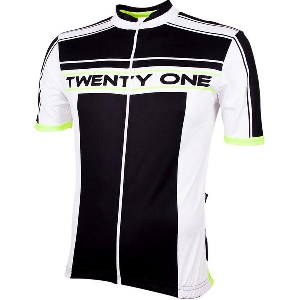 Wielershirt 21 Virages Twenty One zwart Fluo Geel-M