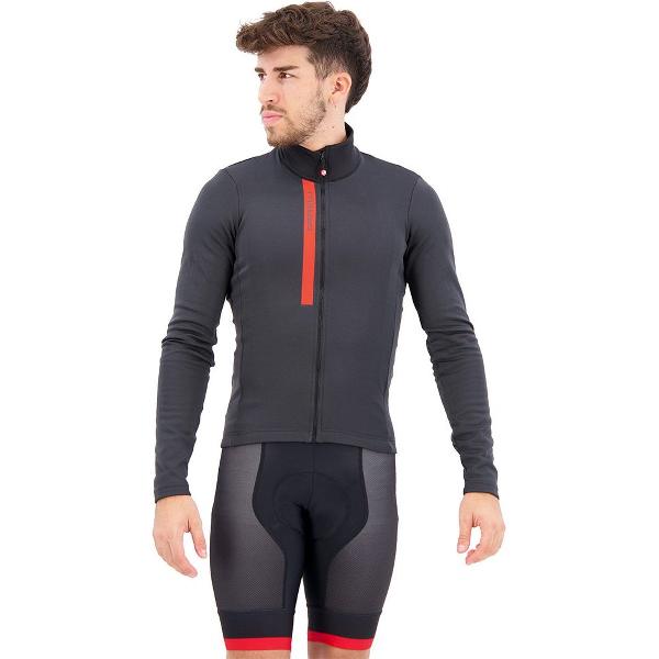 Castelli Entrata Thermal Jersey Met Korte Mouwen Grijs M Man