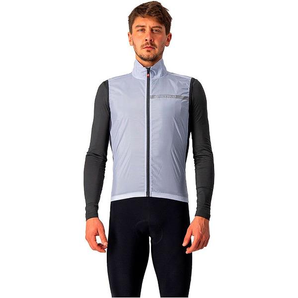 Castelli SQUADRA STRETCH VEST Silver Gray/Dark Gray - Mannen - maat XS