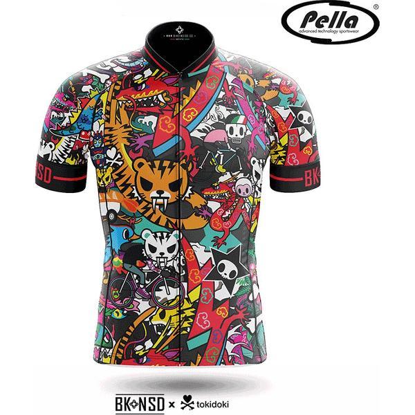 Pella wielershirt korte mouwen Tokidoki Heren Zwart Multikleur - Tokidoki Tiger - M