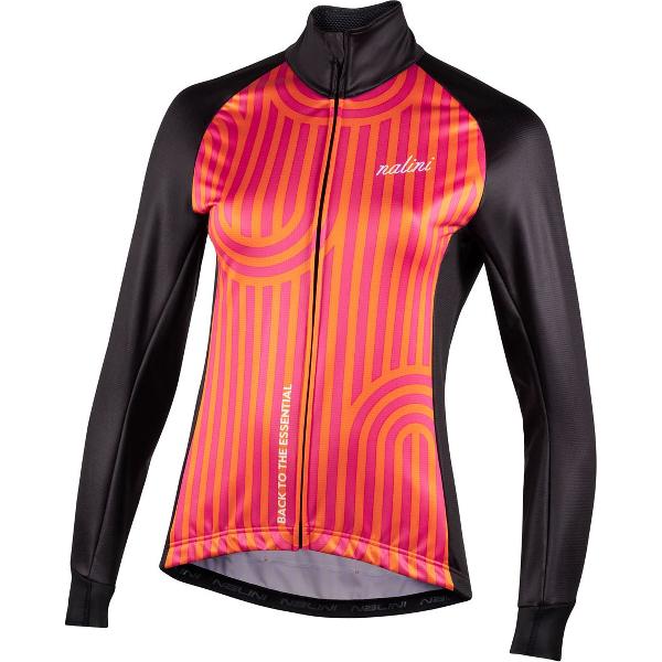 Nalini - Dames - Fietsjack winter - Winddicht Warm Wielrenjack - Roze - Zwart - NEW STRADA LADY JKT - XS