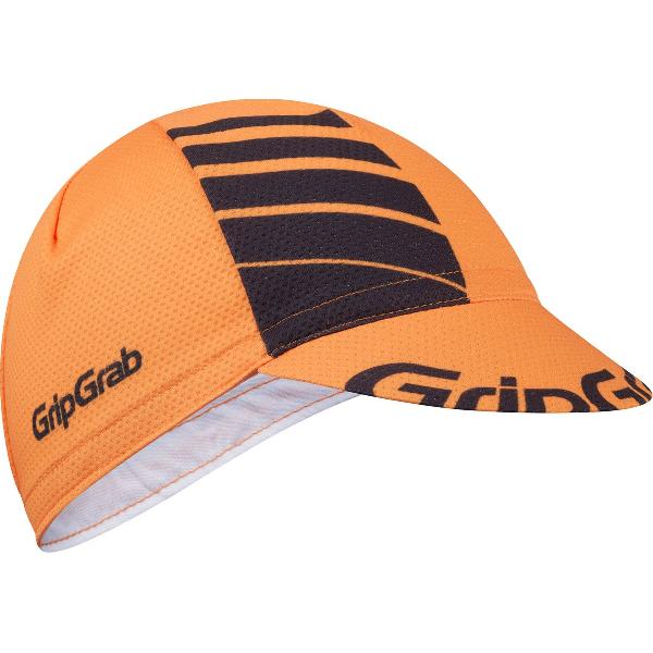 GripGrab - Lightweight Zomer Fietspet Mesh Cycling Cap Retro Fietsmuts - Oranje/Zwart - Unisex - Maat S/M