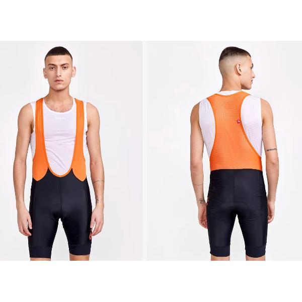 Craft - ADV Endur Bib Shorts M - Fietsbroek - Heren - Zwart/Oranje - Maat M