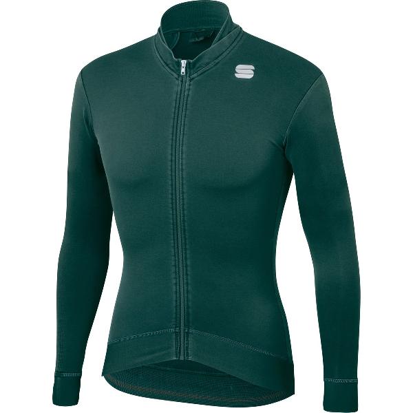 Sportful Monocrom Thermal Fietsshirt Met Lange Mouwen Sea Moss Groen