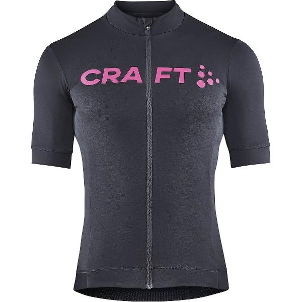 Craft Fietsshirt Korte Mouwen Heren Grijs Roze - ESSENCE JERSEY M ASPHALT ROXO-L