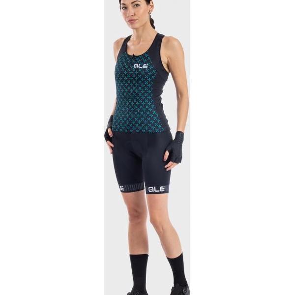 Ale Dames Fietsshirt Zonder Mouwen Solid Helios - Turquoise - S - Valt klein