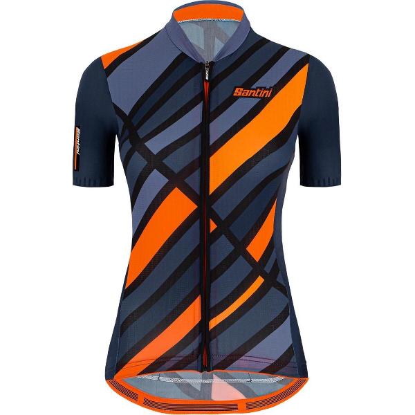 Santini Fietsshirt Korte mouwen Blauw Dames - Eco Sleek Raggi S/S Jersey For Women Nautica Blue - S