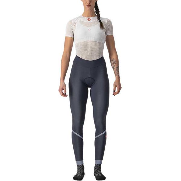 Castelli VELOCISSIMA THERMAL lange fietsbroek SAVILE BLUE/SILVER-SILVER REFL - Vrouwen - maat L