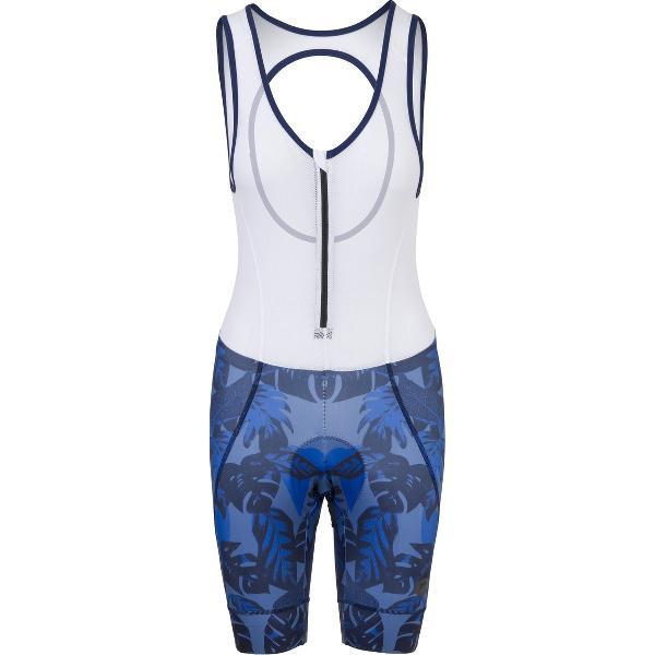 AGU Prime Fietsbroek met Zeem Dames Trend - Met Bretels - Blauw - XS