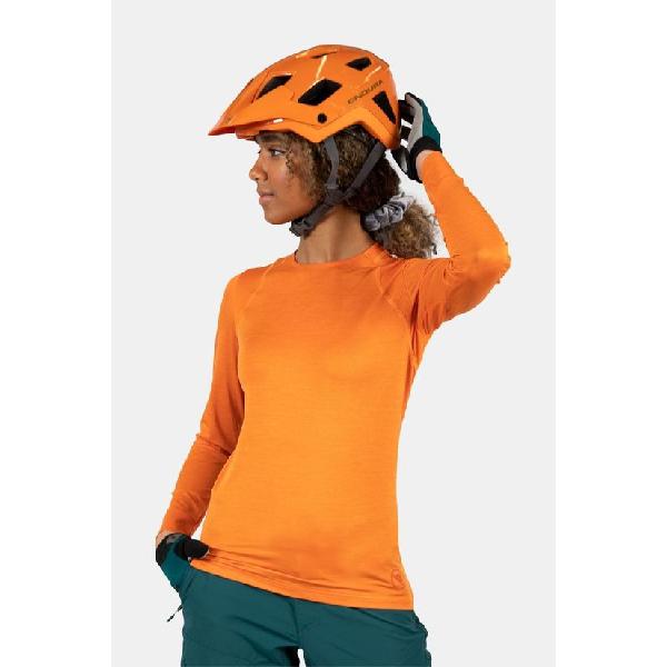 Endura Singletrack L/S Jersey Fietsshirt Dames Groen